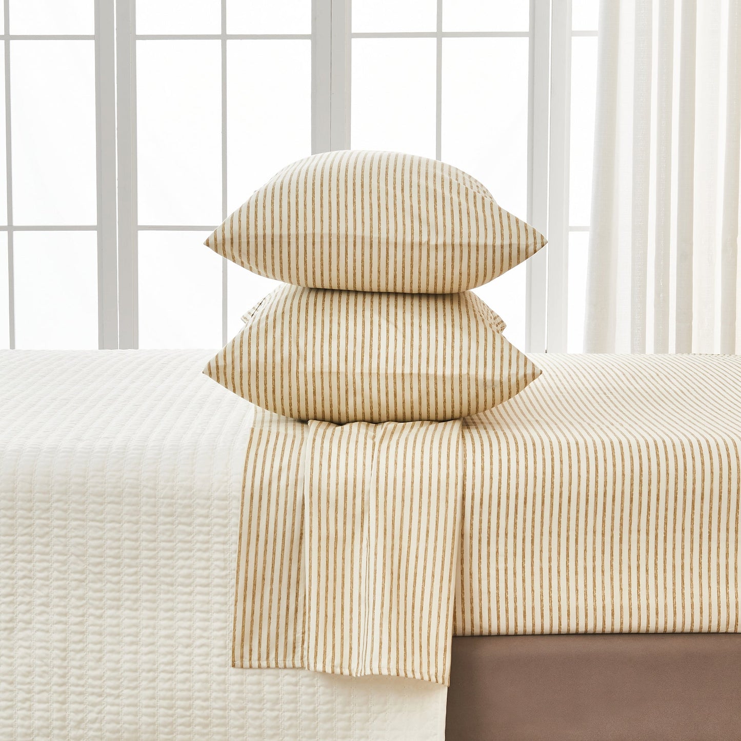 The Striped Microfiber Sheet Set and Soft Finish
