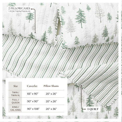 Rustic Woodland and Plaid Quilt Set for Bedroom