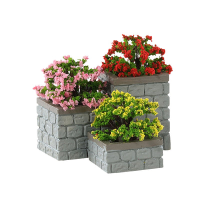 Jardinières pour village de Noël - Lot de 3
