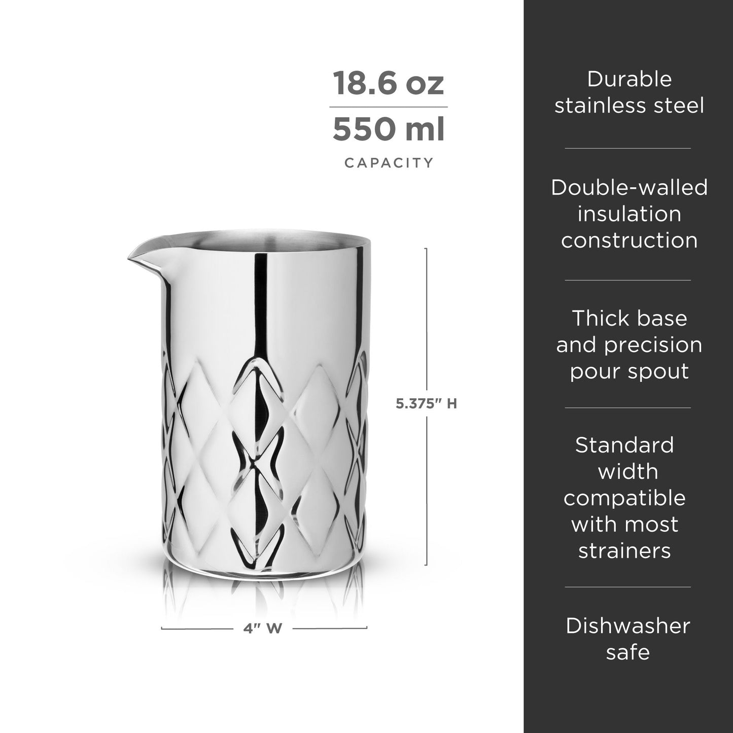 the Modern Stainless Steel Mixing Glass And Bars