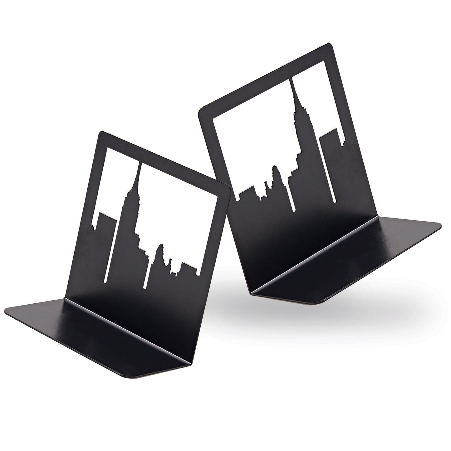 NYC Skyline Bookends – Decorative Metal Book Ends by Geomod