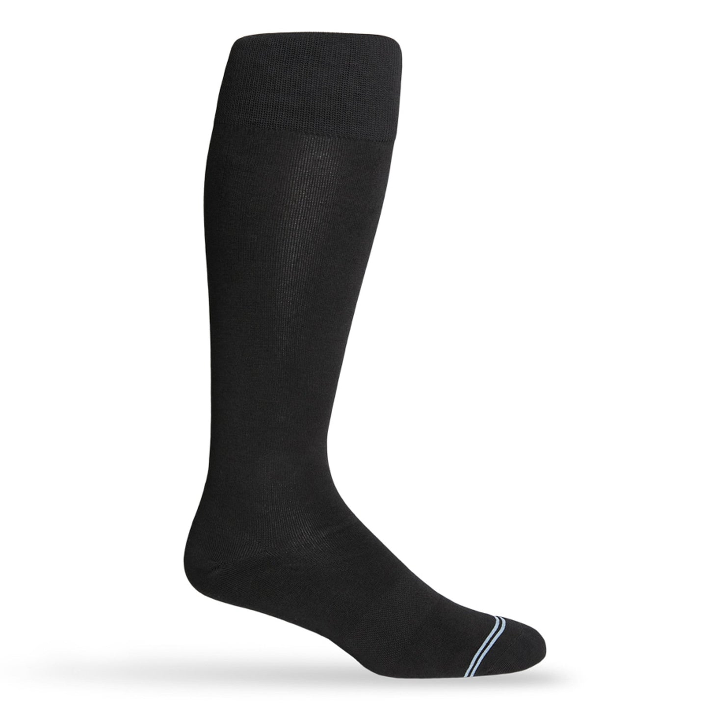 Nyx Black Dress Socks boardroom dress socks by DeadSoxy, black with subtle blue stripe on Tampa Home & Garden Store