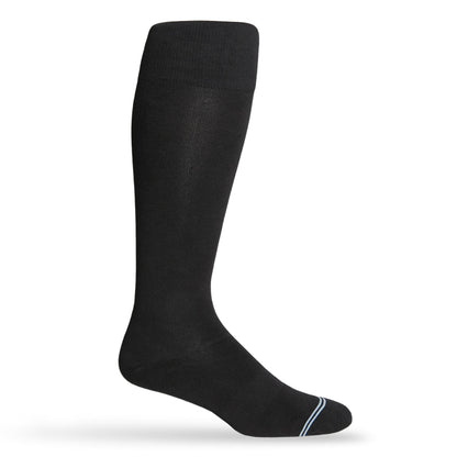 Nyx Black Dress Socks boardroom dress socks by DeadSoxy, black with subtle blue stripe on Tampa Home & Garden Store