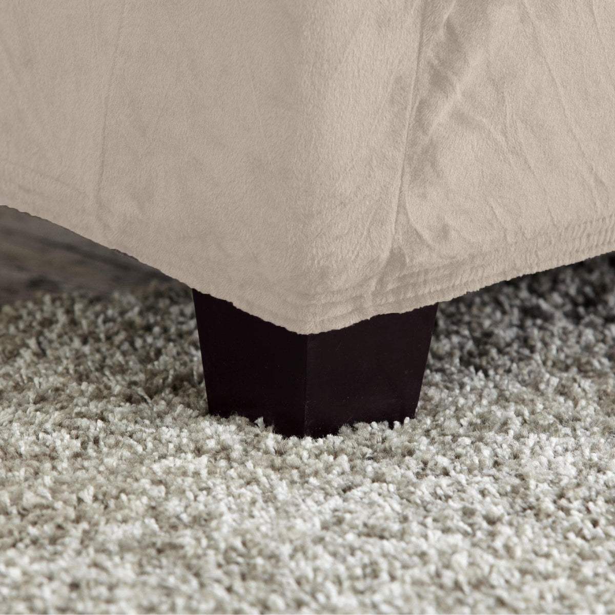 Velvet stretch slipcover Gale Collection beige by Great Bay Home for chair on Tampa Home & Garden Store