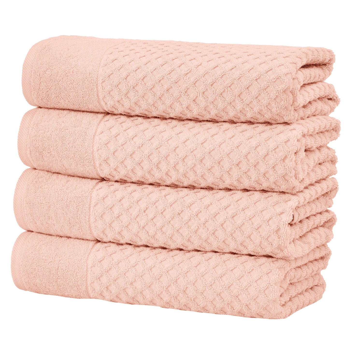 Cotton Diamond Waffle Weave Bath Towel Set