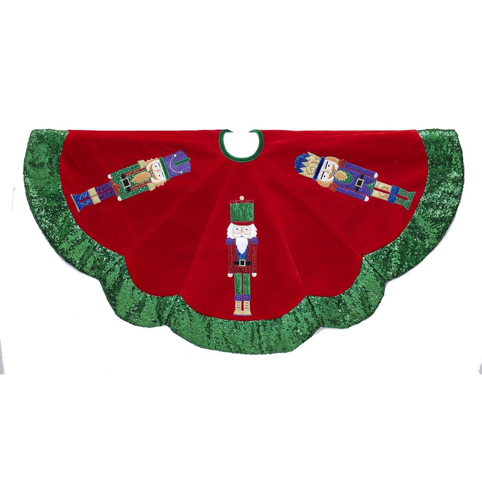 Jupe de sapin Casse-Noisette en velours de 122 cm