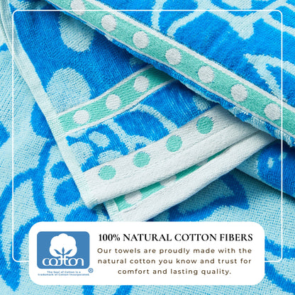 Velour Cotton Beach Towels and Maui Two Pack