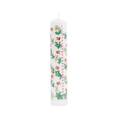 Vela de Adviento de acebo y hiedra
