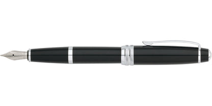 Bailey Black Lacquer Fountain Pen by A.T. Cross, stainless steel nib, medium point on Tampa Home & Garden Store