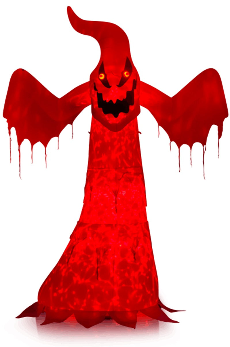 10 ft red LED ghost inflating prop with glowing eyes by The Country Christmas Loft on Tampa Home & Garden Store