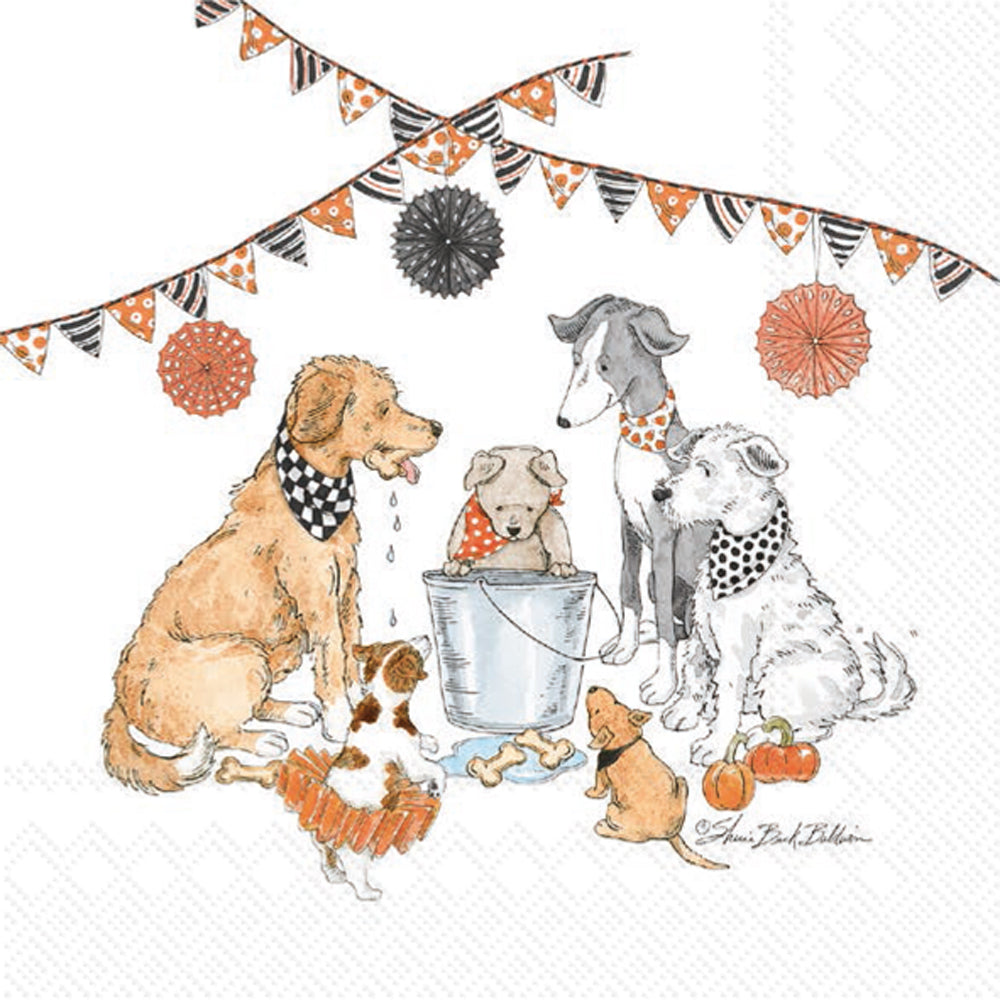Serviette de cocktail pour chiens à l'occasion d'Halloween