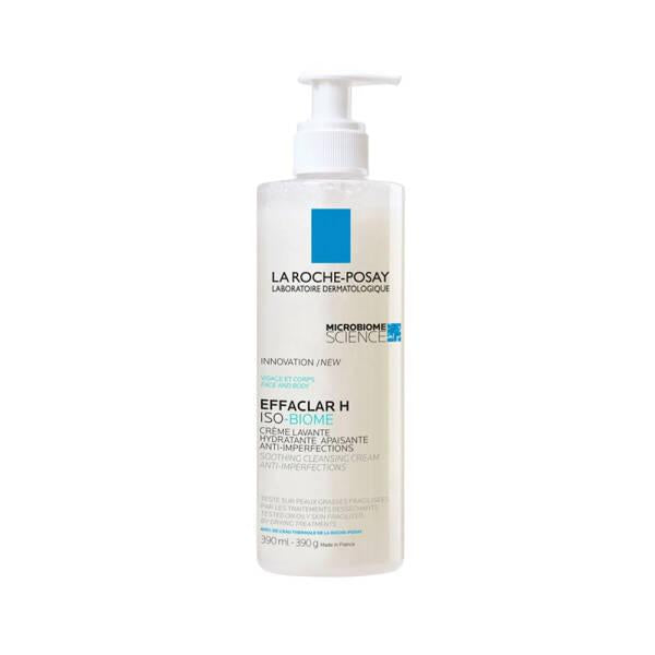 La Roche-Posay Effaclar H ISO-Biome Cleanser bottle with pump, hydrating for acne-prone skin on Tampa Home & Garden Store