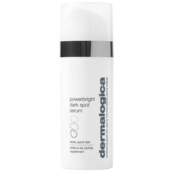 Dermalogica PowerBright dark spot serum bottle, white container with silver cap on Tampa Home & Garden Store