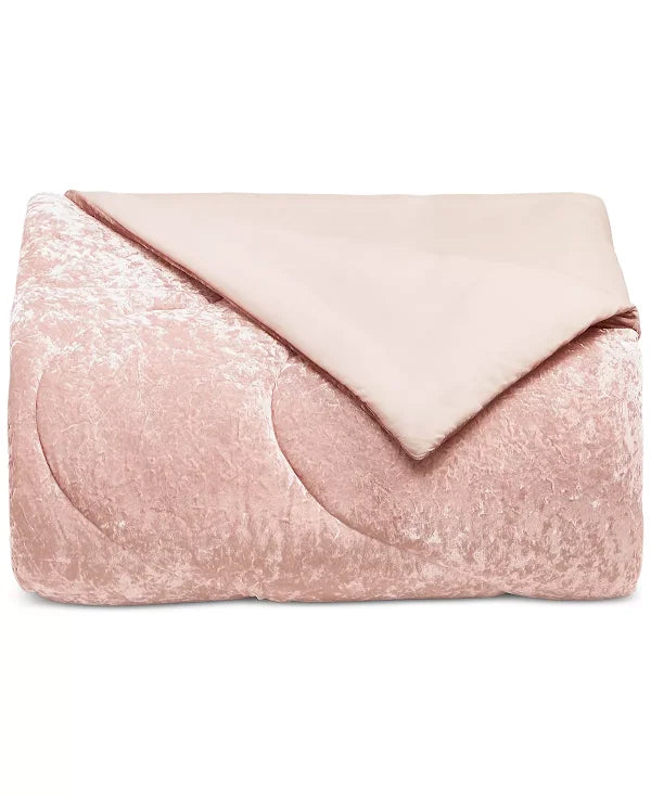 Vanessa Jane Whim Velvet Wave 2-PC Twin/Twin XL comforter set in blush pink velvet on Tampa Home & Garden Store