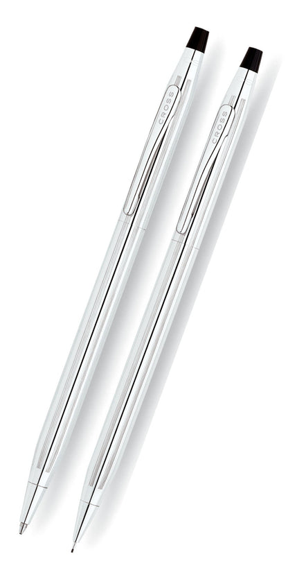 Cross Classic Century Lustrous Chrome pen and pencil set, chrome finish, 2-piece on Tampa Home & Garden Store