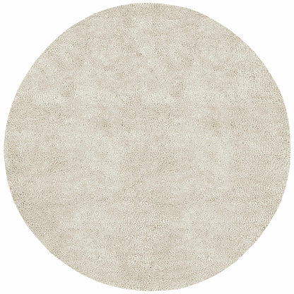 Oakridge Area Rug - Clearance, round beige shag by Boutique Rugs on Tampa Home & Garden Store