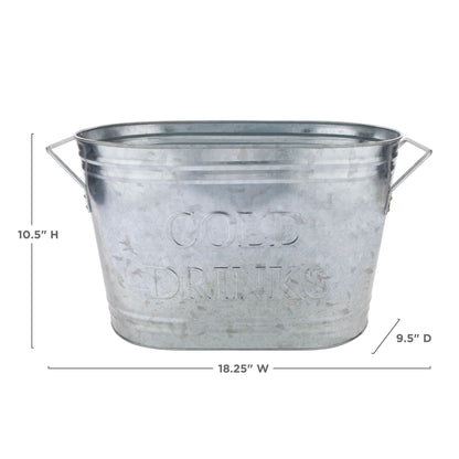 a Galvanized Metal Tub for Chilled Drinks