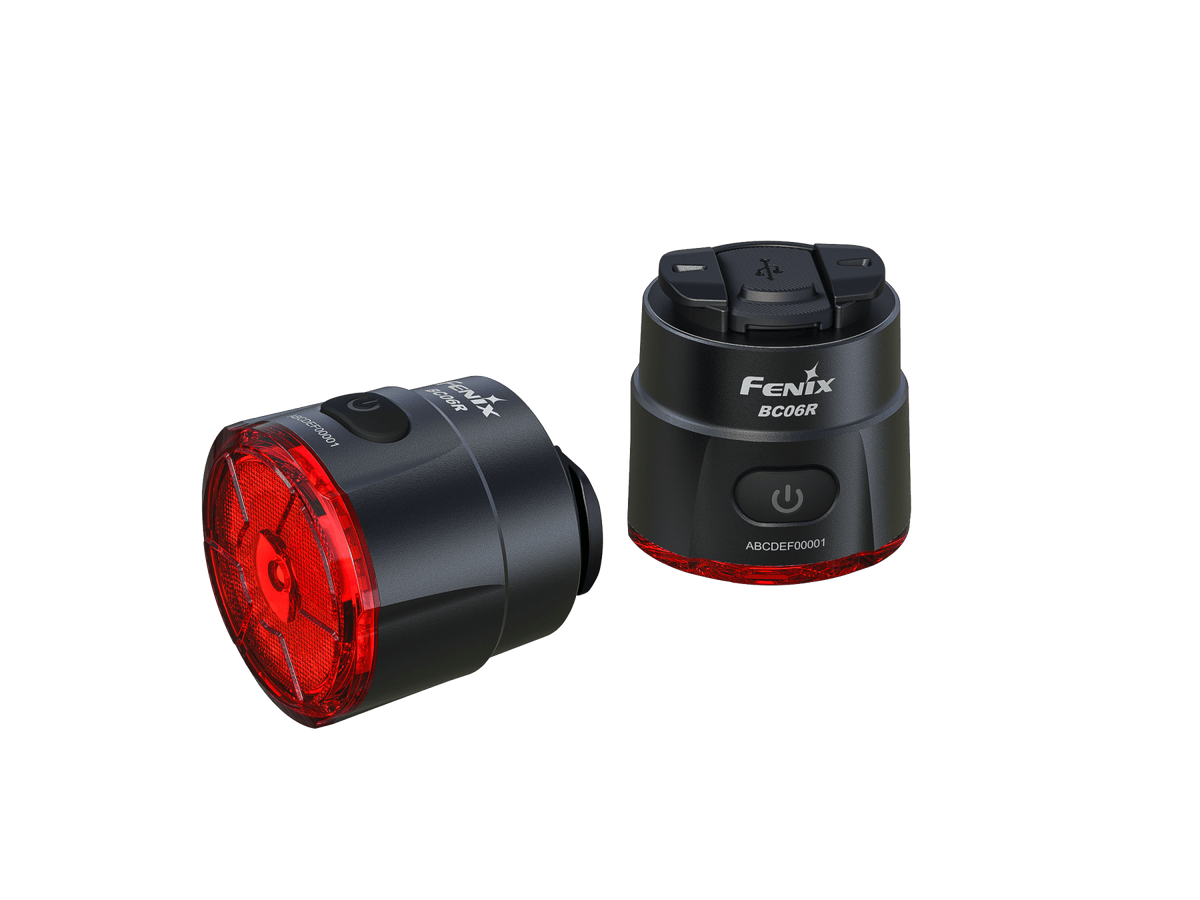 Fenix BC06R smart-brake bicycle taillight set with red lens and black housing on Tampa Home & Garden Store