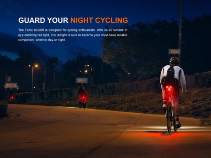 Fenix BC06R Smart-Brake bicycle taillight, red rear bike light for night cycling, Fenix Store on Tampa Home & Garden Store