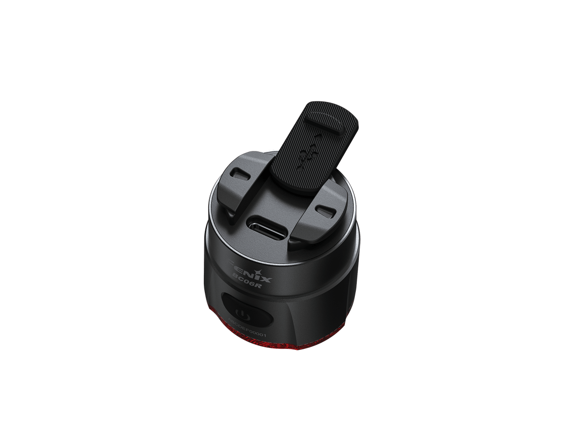 Bike light Fenix BC06R smart-brake taillight, black with mounting bracket on Tampa Home & Garden Store
