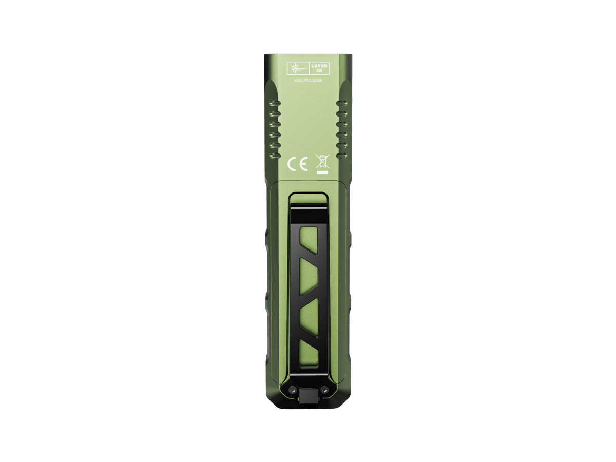 Fenix Store EDC flashlight green anodized body with red light and green laser on Tampa Home & Garden Store