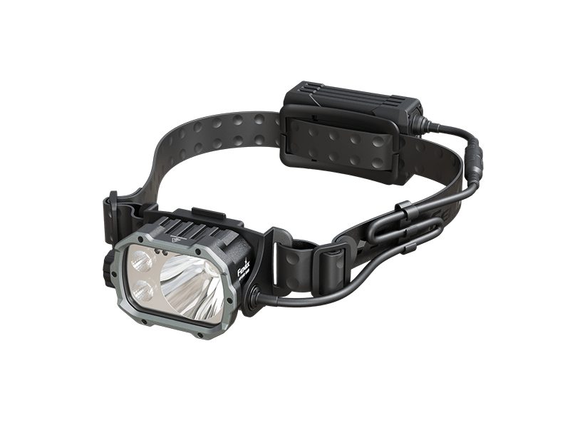 Fenix HP35R Headlamp with black rugged housing and adjustable strap, multi-LED beam on Tampa Home & Garden Store