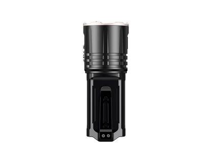 Fenix LR35R PRO palm-sized searchlight, black body with knurled head and pocket clip on Tampa Home & Garden Store