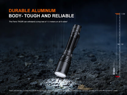 Fenix TK30R tactical flashlight white laser black aluminum body on Tampa Home & Garden Store