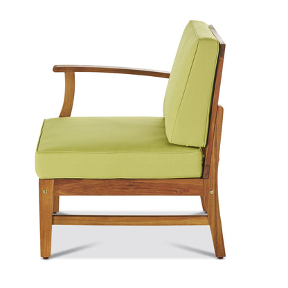 Perla 5 Piece Acacia Wood and Cushion Patio Set