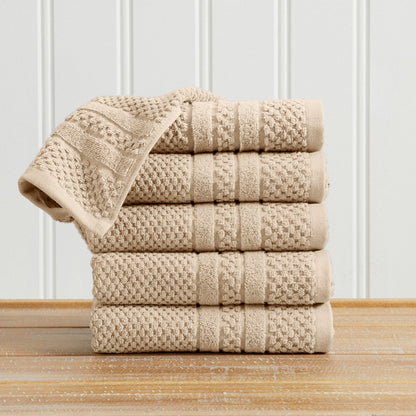 Premium Cotton Checkered Jacquard Towel for Bath