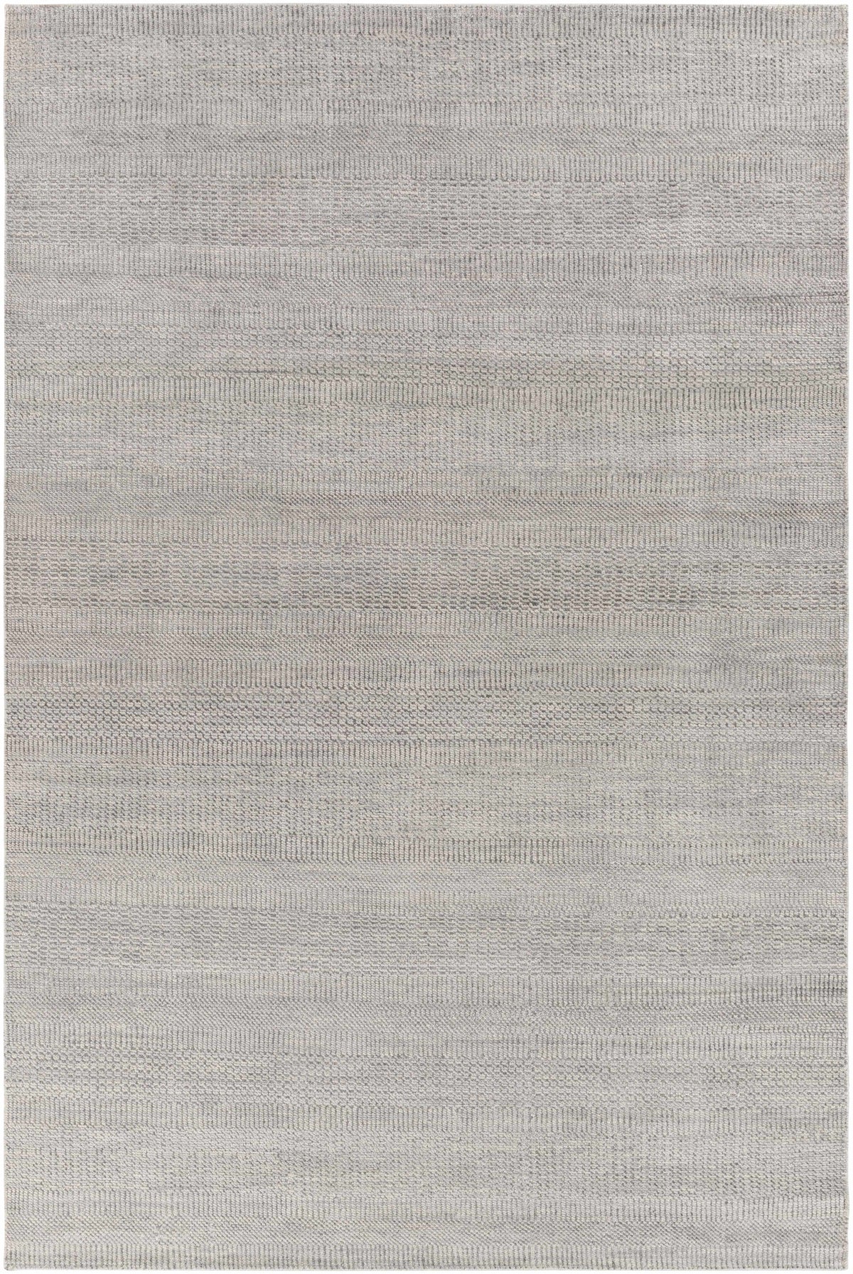 Ocate gray wool area rug by Boutique Rugs with subtle striped texture on Tampa Home & Garden Store