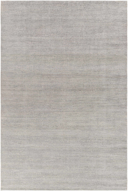 Ocate gray wool area rug by Boutique Rugs with subtle striped texture on Tampa Home & Garden Store