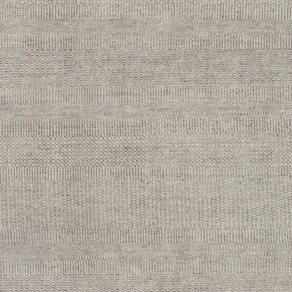 Ocate Gray Wool Area Rug from Boutique Rugs, neutral gray wool with textured banded stripes on Tampa Home & Garden Store