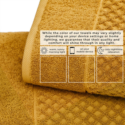 Cotton Diamond Waffle Weave Bath Towel Set