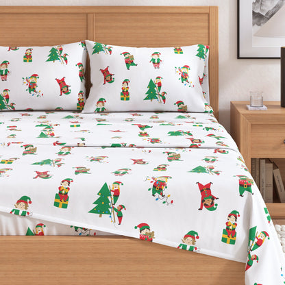 Soft and Plush Turkish Cotton Christmas Sheets