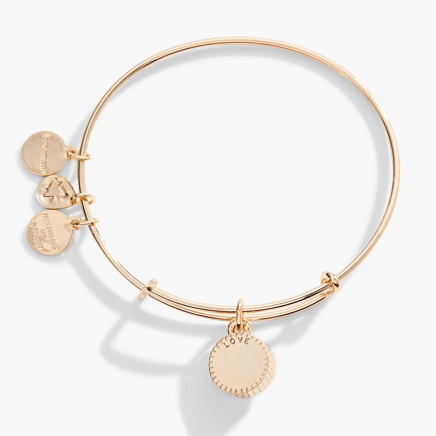 ALEX AND ANI October Birthstone Charm Bangle rose gold with disc charms on Tampa Home & Garden Store