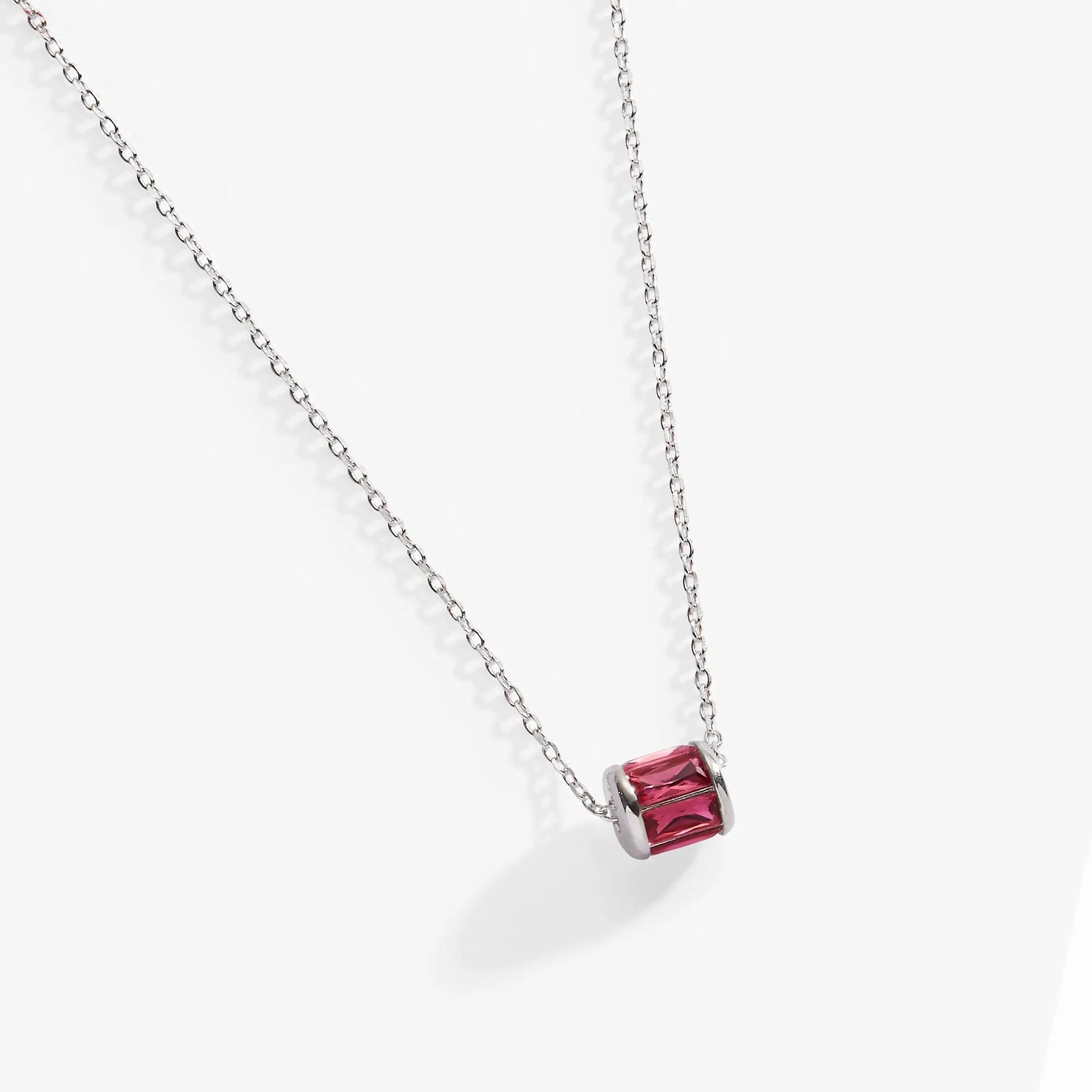 October Birthstone Precious Pendant Necklace by Alex and Ani with pink gem on silver chain on Tampa Home & Garden Store