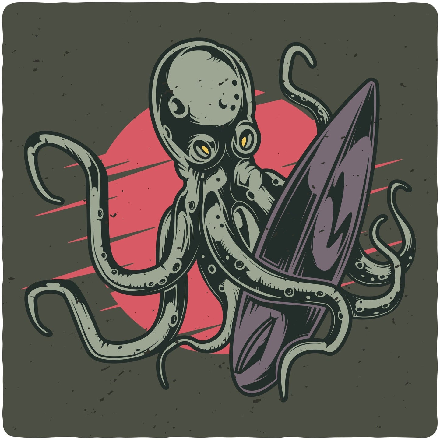 Octopus graphic men's T-shirt in bamboo viscose/organic cotton by Spun Bamboo on Tampa Home & Garden Store