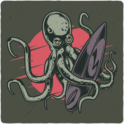 Octopus graphic men's T-shirt in bamboo viscose/organic cotton by Spun Bamboo on Tampa Home & Garden Store