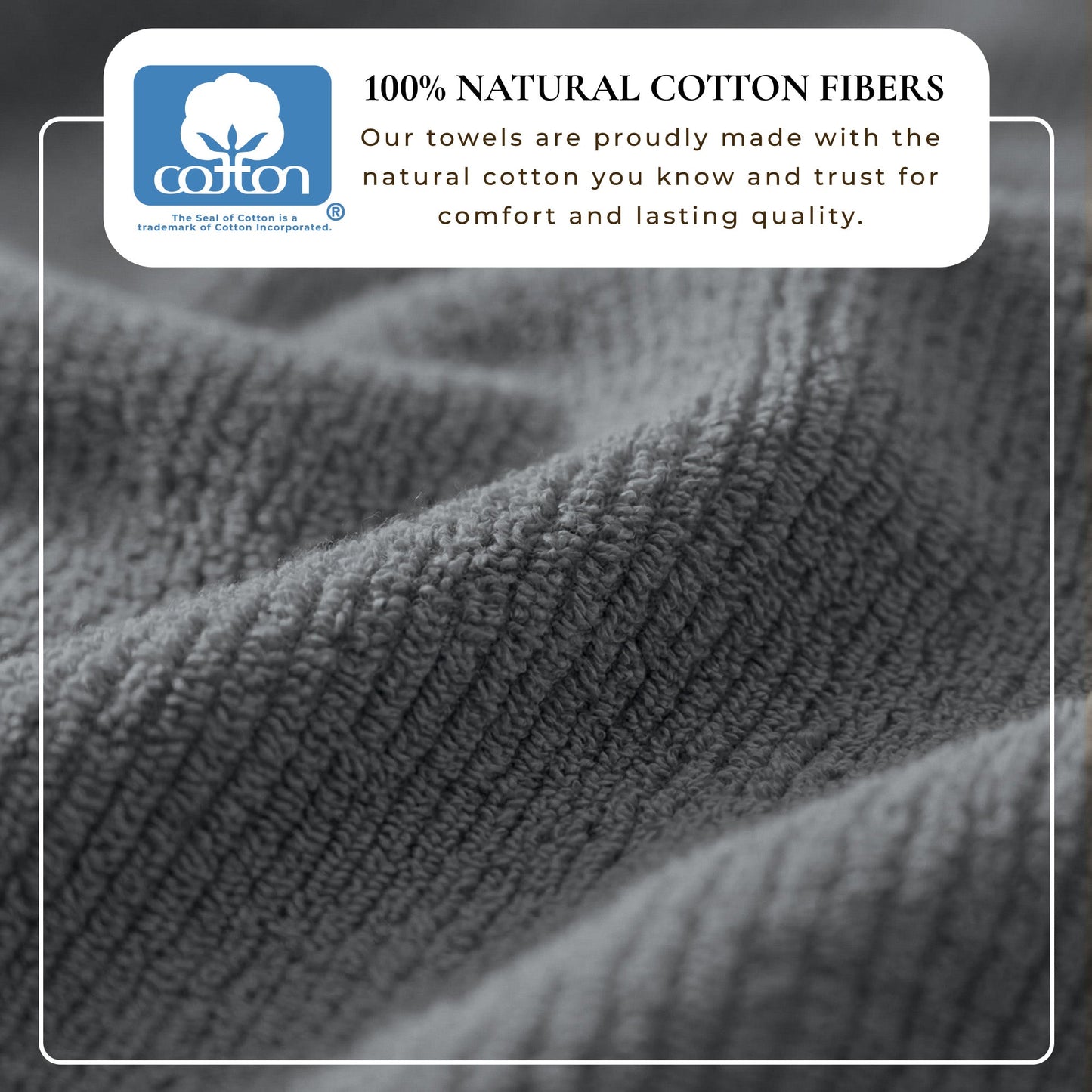 Turkish Cotton Ribbed Bath Towel Set and 6 Pieces
