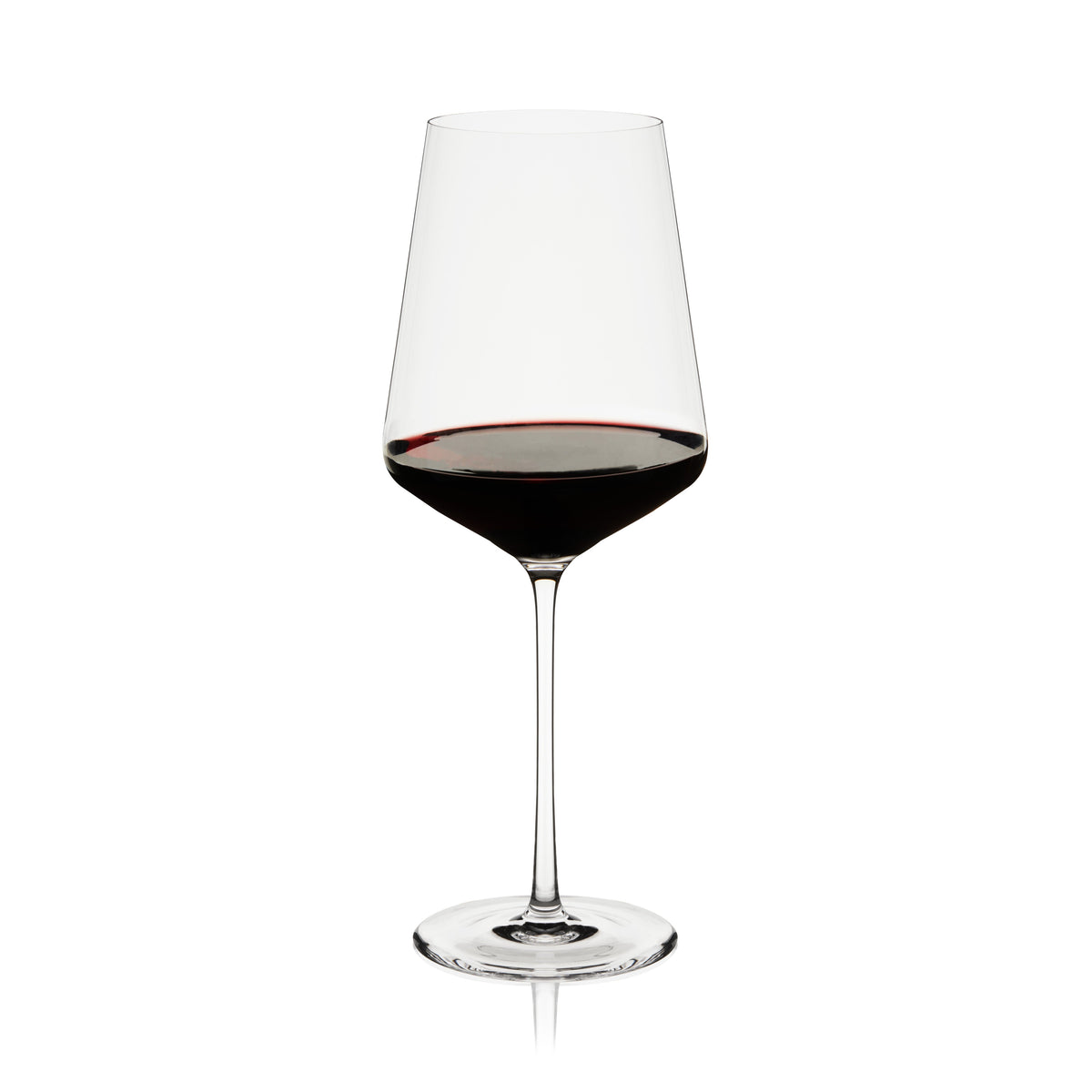 Liminal Universal Wine Glass stemmed crystal with red wine at base on Tampa Home & Garden Store