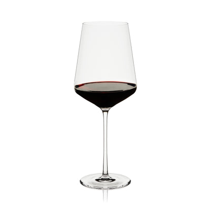 Liminal Universal Wine Glass stemmed crystal with red wine at base on Tampa Home & Garden Store