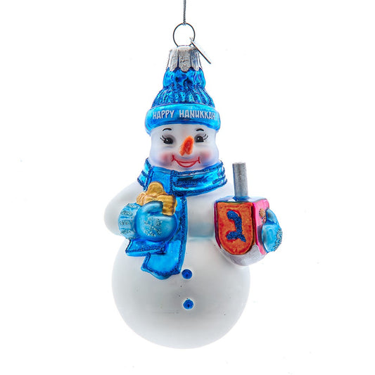 Adorno de muñeco de nieve de vidrio de Noble Gems para Hanukkah