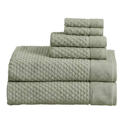 Cotton Diamond Waffle Weave Bath Towel Set
