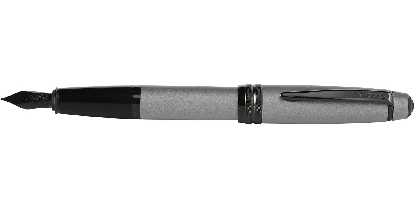 Cross Bailey matte gray fountain pen with stainless steel body and medium nib on Tampa Home & Garden Store