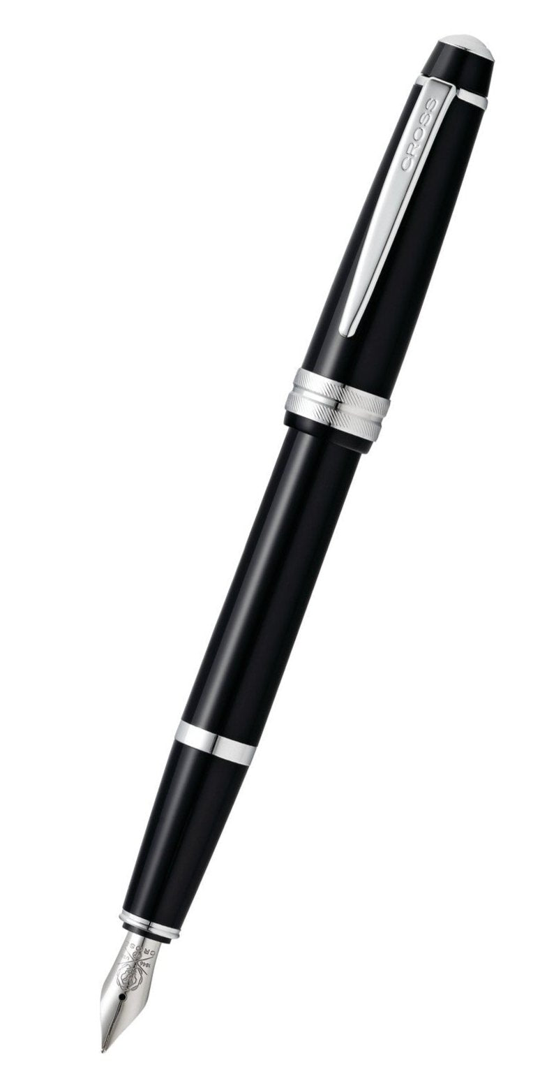 Bailey Light Black Resin Extra-Fine Nib Fountain Pen, black resin body with silver clip by Cross on Tampa Home & Garden Store