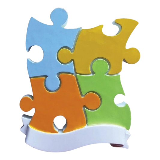 Puzzle Piece Ornament - Family of 4 - Tampa Home & Garden Store