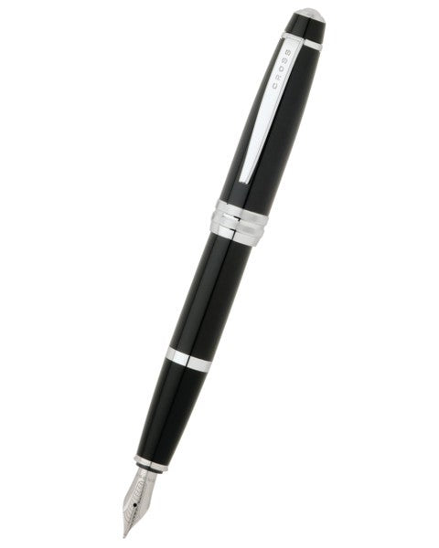 Bailey Black Lacquer Stainless Steel Medium Nib Fountain Pen by Cross on Tampa Home & Garden Store