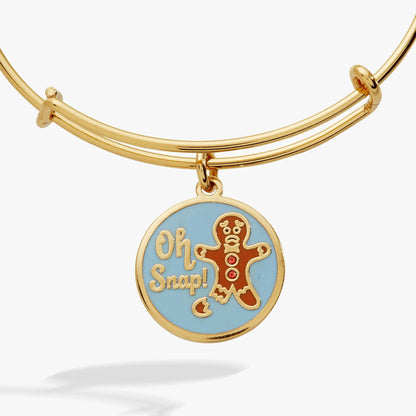 Oh Snap Gingerbread Charm Bangle Enamel Cookies