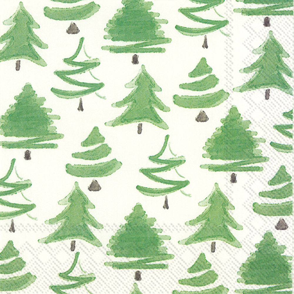 Petits sapins de Noël - Serviette de cocktail
